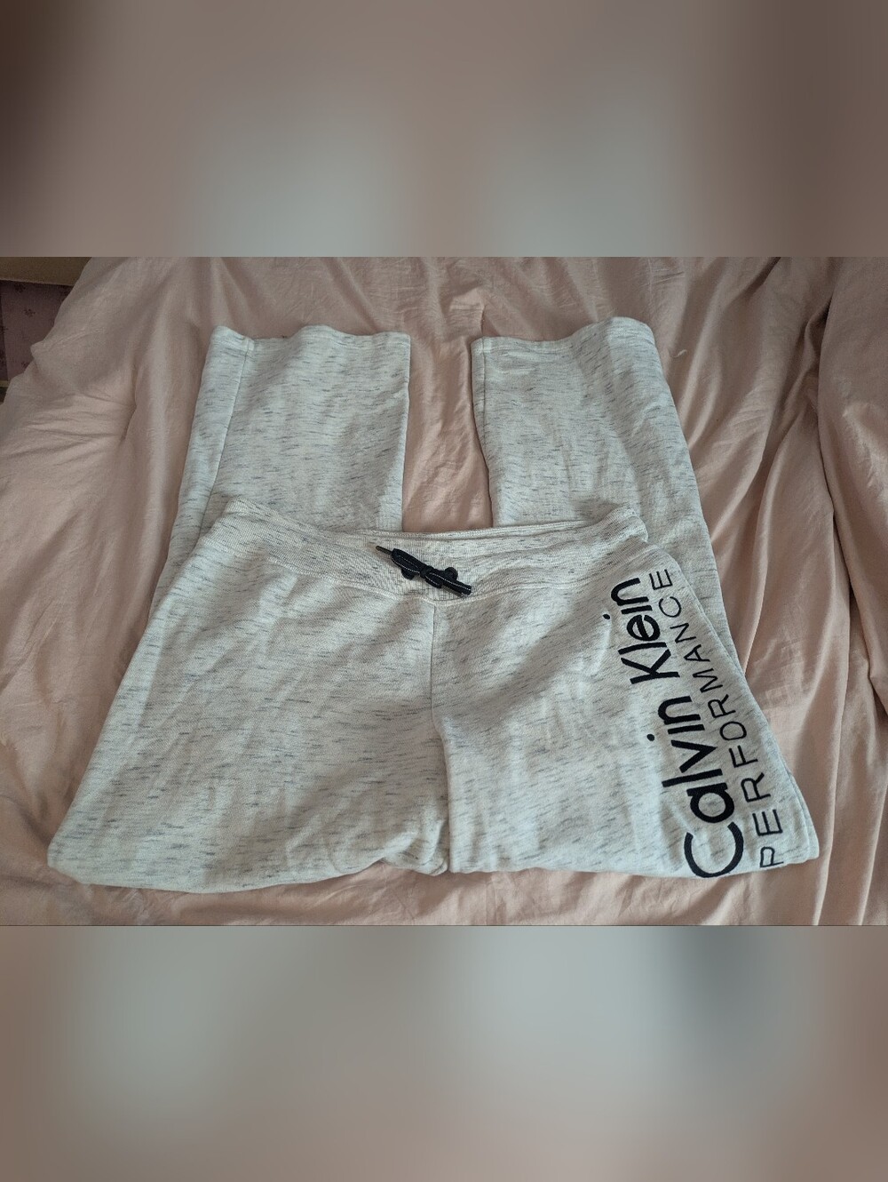 Calvin Klein Wide Leg Heather Gray Performance Joggers